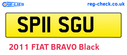 SP11SGU are the vehicle registration plates.