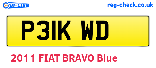 P31KWD are the vehicle registration plates.