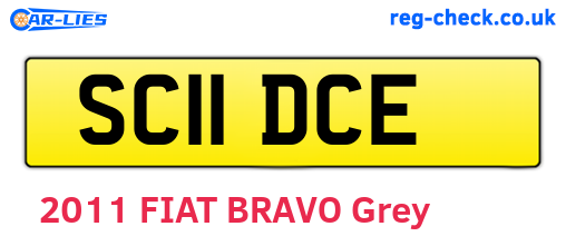 SC11DCE are the vehicle registration plates.