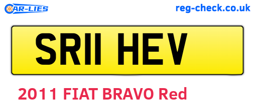 SR11HEV are the vehicle registration plates.