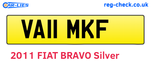 VA11MKF are the vehicle registration plates.