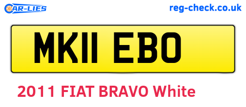 MK11EBO are the vehicle registration plates.