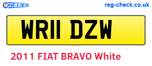 WR11DZW are the vehicle registration plates.