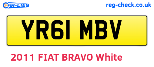 YR61MBV are the vehicle registration plates.