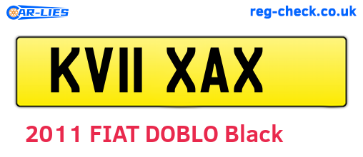 KV11XAX are the vehicle registration plates.
