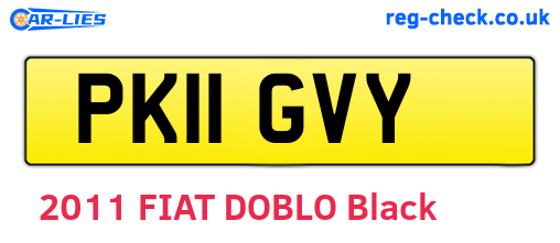 PK11GVY are the vehicle registration plates.