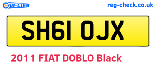 SH61OJX are the vehicle registration plates.