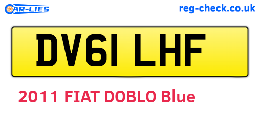 DV61LHF are the vehicle registration plates.