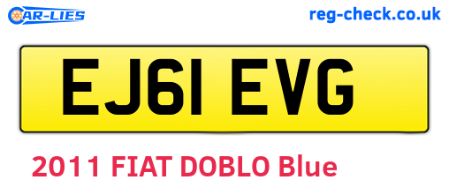 EJ61EVG are the vehicle registration plates.