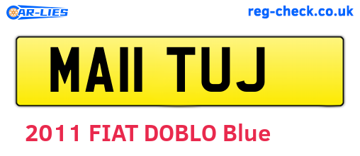 MA11TUJ are the vehicle registration plates.