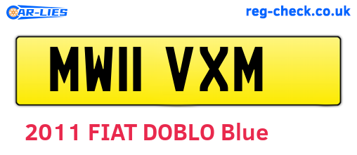 MW11VXM are the vehicle registration plates.