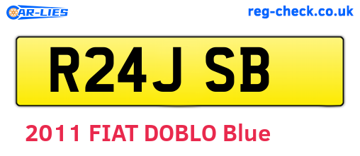 R24JSB are the vehicle registration plates.
