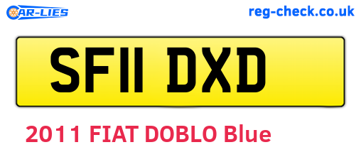 SF11DXD are the vehicle registration plates.