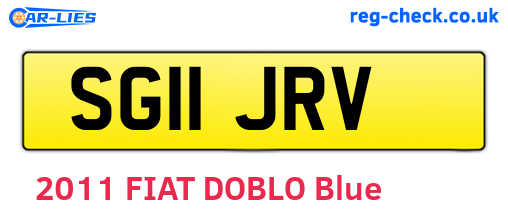 SG11JRV are the vehicle registration plates.