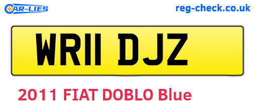 WR11DJZ are the vehicle registration plates.