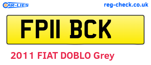 FP11BCK are the vehicle registration plates.