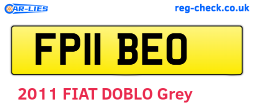 FP11BEO are the vehicle registration plates.