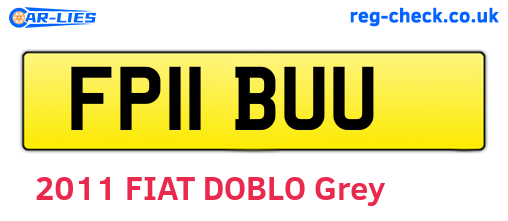 FP11BUU are the vehicle registration plates.