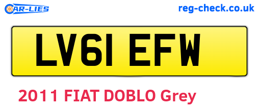 LV61EFW are the vehicle registration plates.