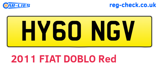 HY60NGV are the vehicle registration plates.