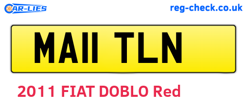 MA11TLN are the vehicle registration plates.