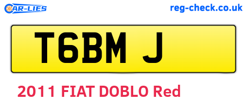 T6BMJ are the vehicle registration plates.