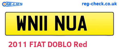 WN11NUA are the vehicle registration plates.