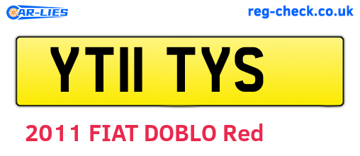 YT11TYS are the vehicle registration plates.
