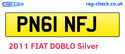 PN61NFJ are the vehicle registration plates.