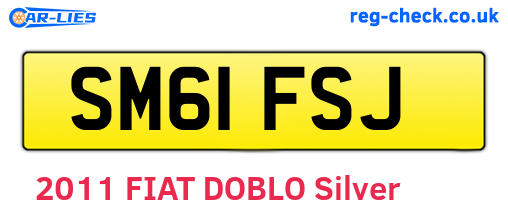 SM61FSJ are the vehicle registration plates.