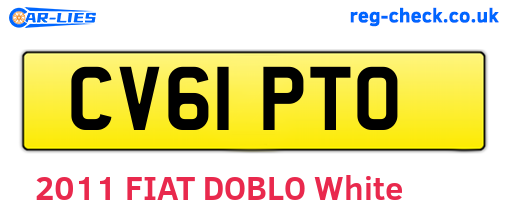 CV61PTO are the vehicle registration plates.