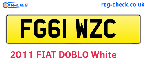 FG61WZC are the vehicle registration plates.