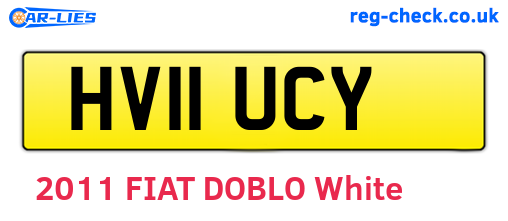 HV11UCY are the vehicle registration plates.
