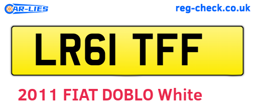 LR61TFF are the vehicle registration plates.