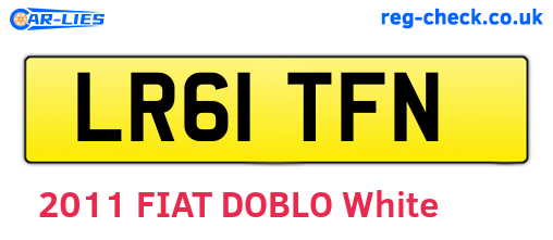 LR61TFN are the vehicle registration plates.