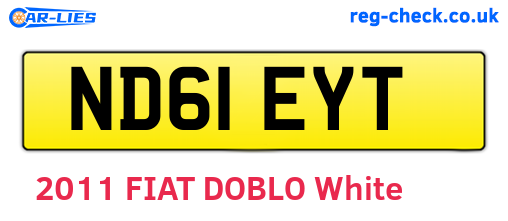 ND61EYT are the vehicle registration plates.