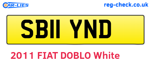 SB11YND are the vehicle registration plates.