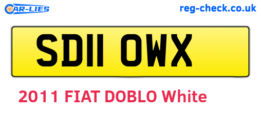 SD11OWX are the vehicle registration plates.