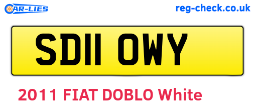 SD11OWY are the vehicle registration plates.