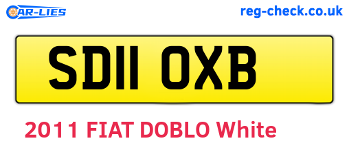 SD11OXB are the vehicle registration plates.