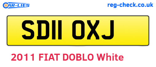SD11OXJ are the vehicle registration plates.