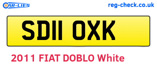 SD11OXK are the vehicle registration plates.