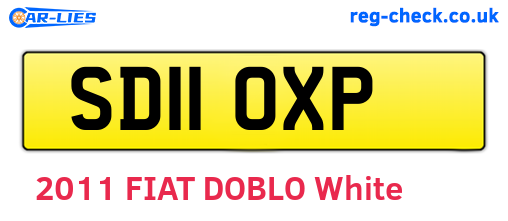 SD11OXP are the vehicle registration plates.