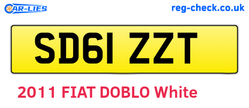 SD61ZZT are the vehicle registration plates.