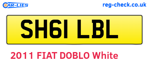 SH61LBL are the vehicle registration plates.