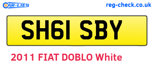 SH61SBY are the vehicle registration plates.