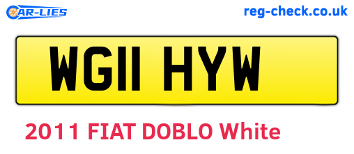 WG11HYW are the vehicle registration plates.