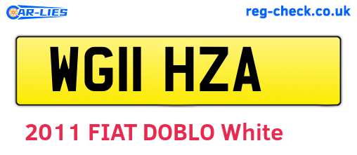 WG11HZA are the vehicle registration plates.