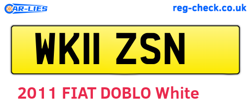 WK11ZSN are the vehicle registration plates.