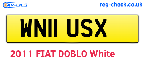 WN11USX are the vehicle registration plates.